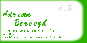 adrian bereczk business card